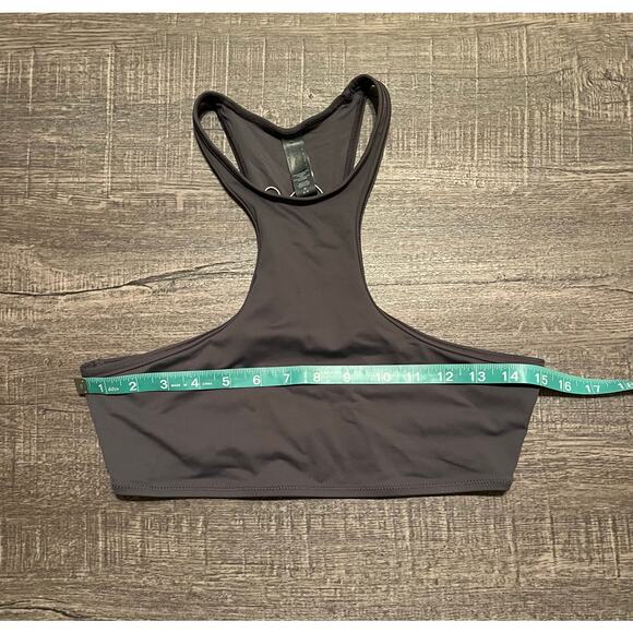 SKIMS Recycled Swim High Neck Racerback Top Gunmetal Gray. Size M. NWOT - Picture 9 of 11